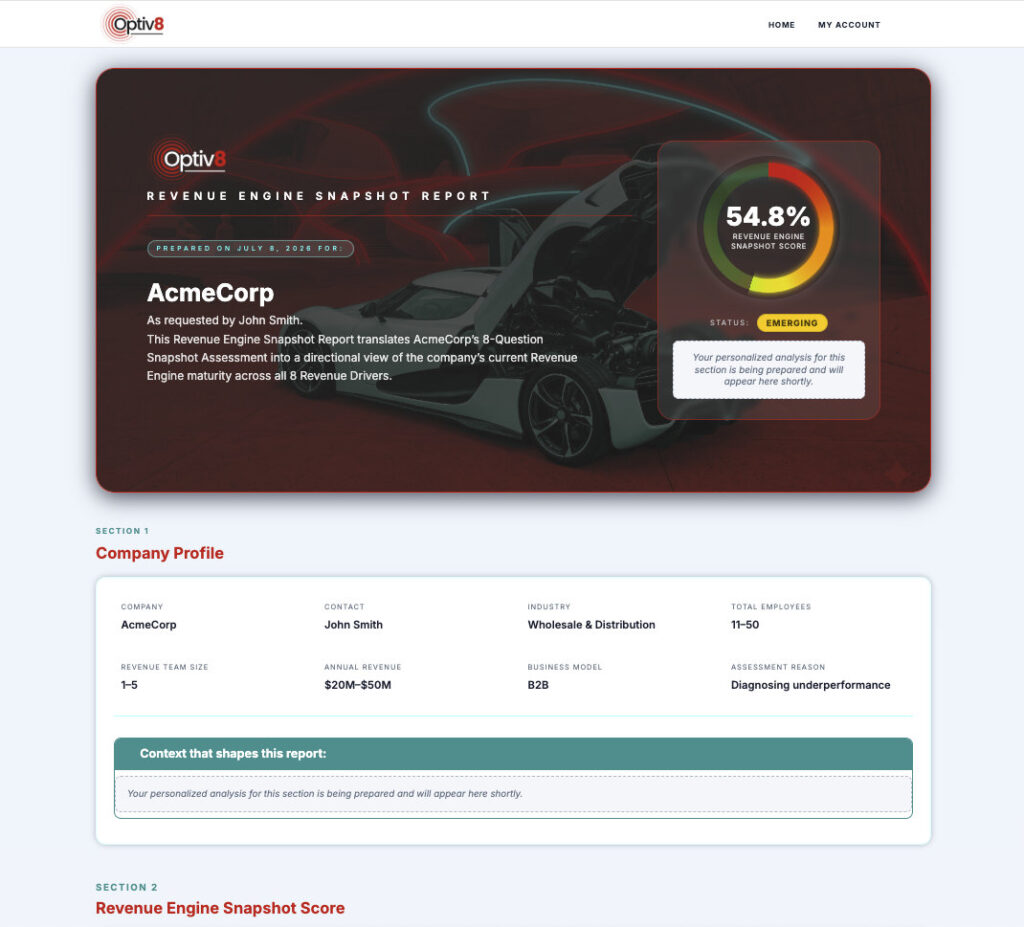 Optiv8 Snapshot Report